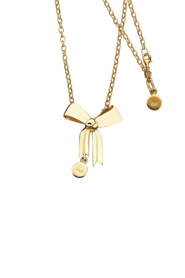 Karen Walker Bow Necklace Gold-Plated