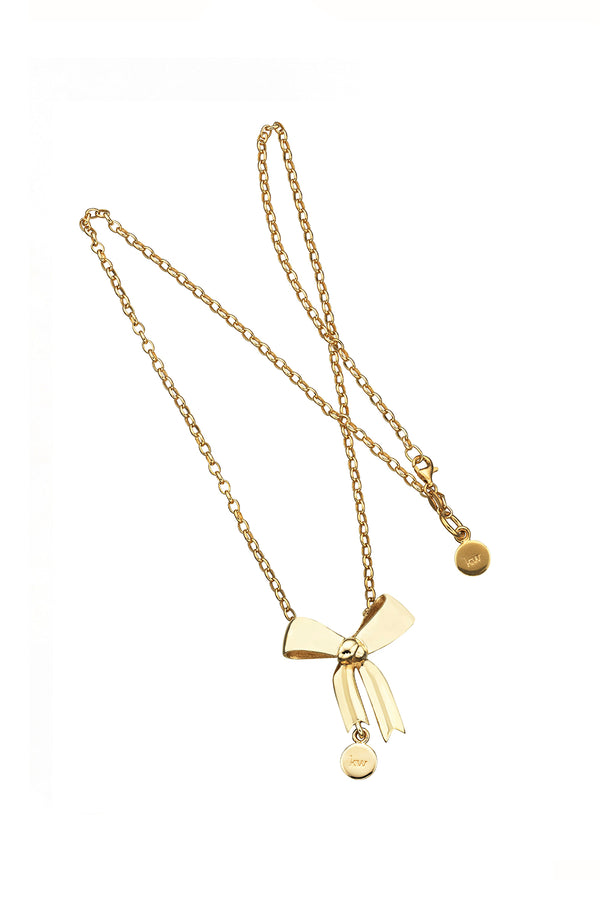 Karen Walker Bow Necklace Gold-Plated