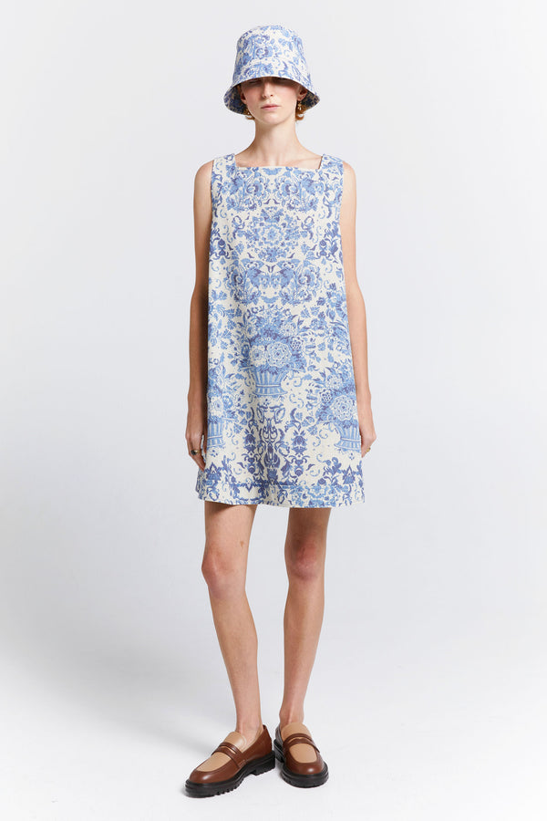 Karen Walker Bucket Hat Natural/Blue