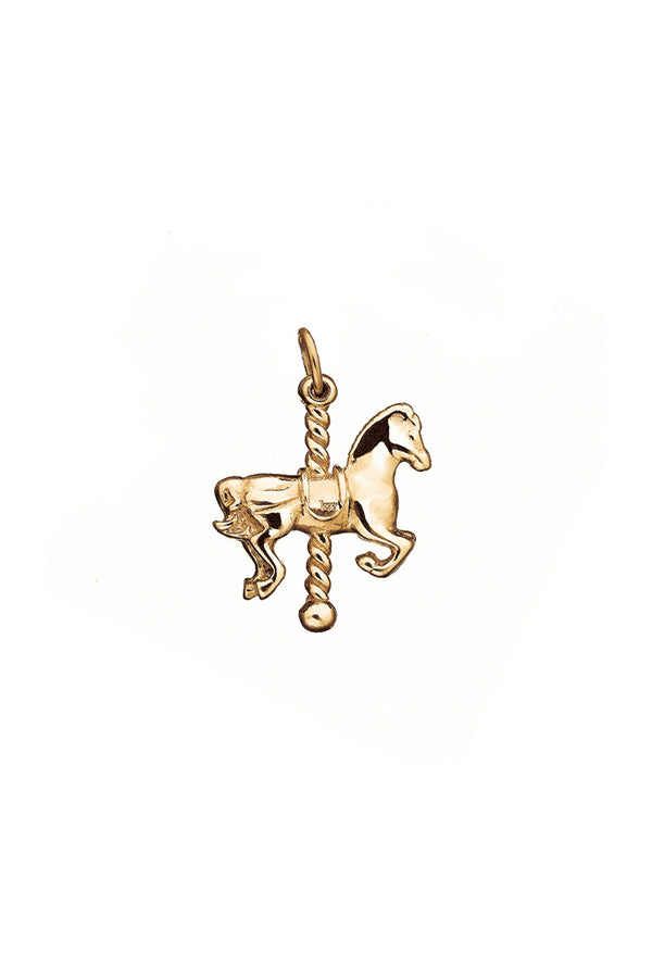 Karen Walker Carousel Horse Charm Gold