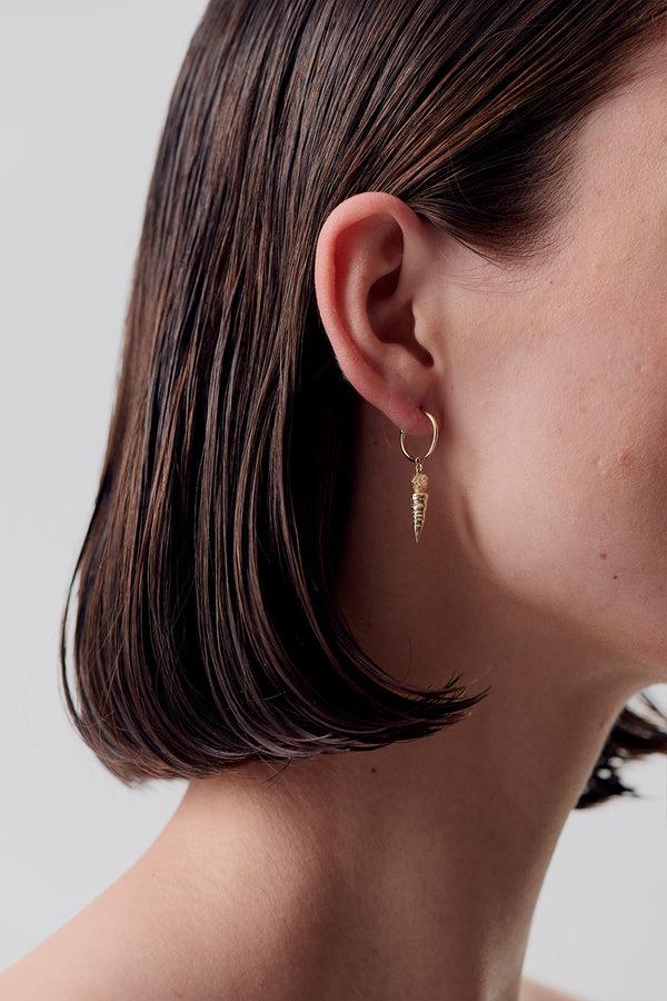 Karen Walker Carrot Earrings Gold