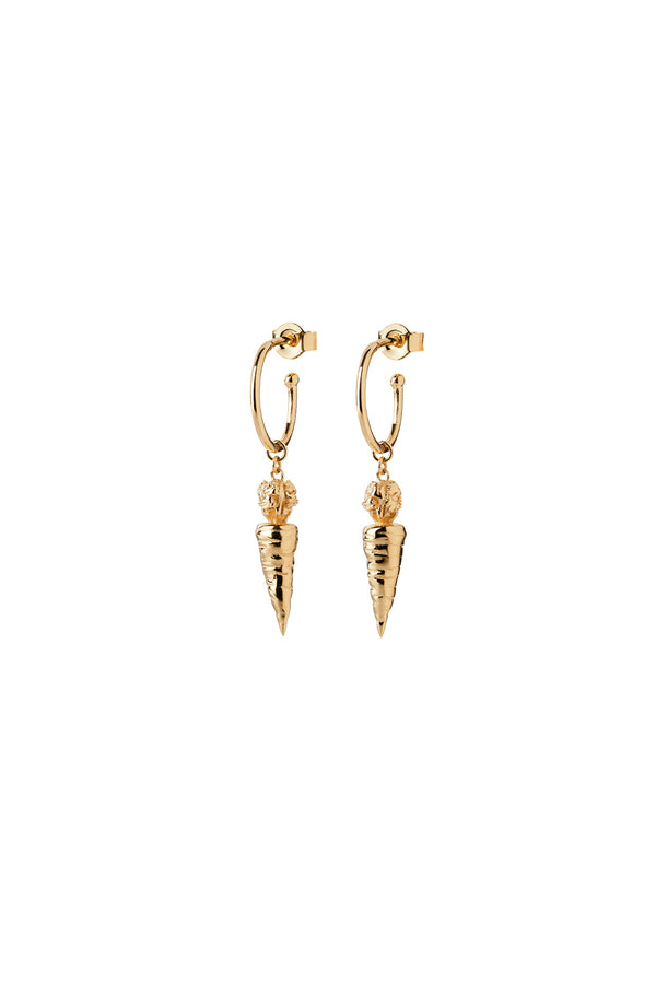 karen walker Carrot Earrings Gold