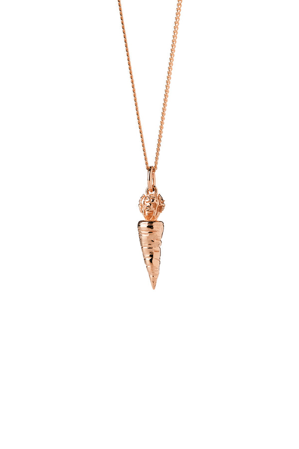 Karen Walker Carrot Necklace Rose Gold