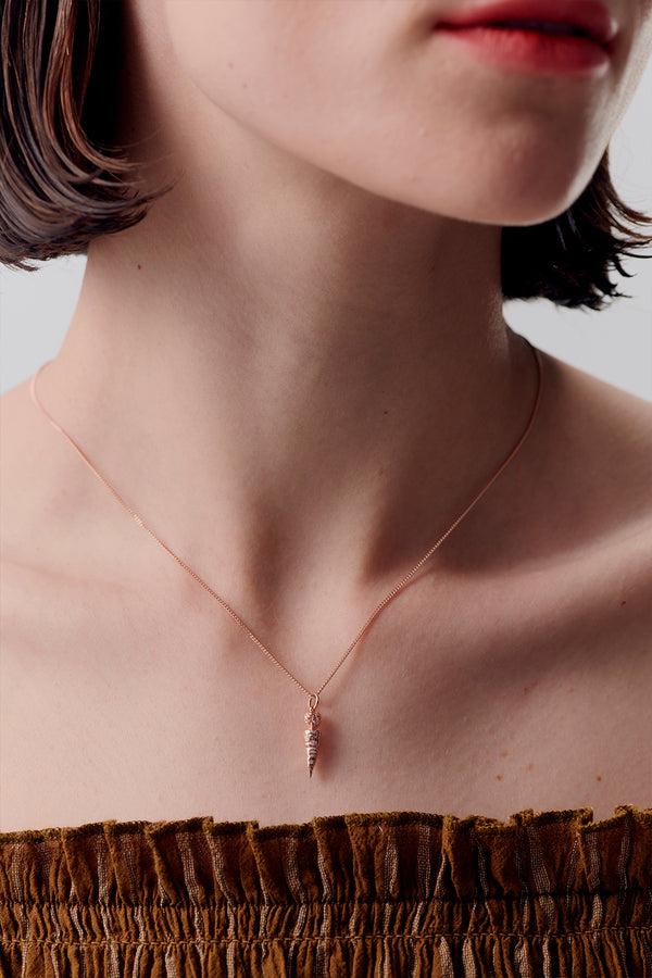 karen walker Carrot Necklace Rose Gold