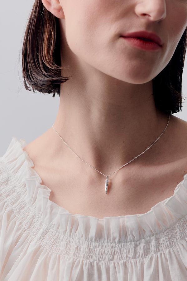 Karen Walker Carrot Necklace Silver