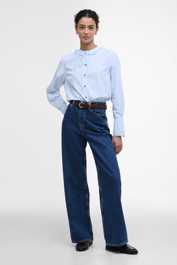 Karen Walker Cecelia Shirt Ice Blue Stripe