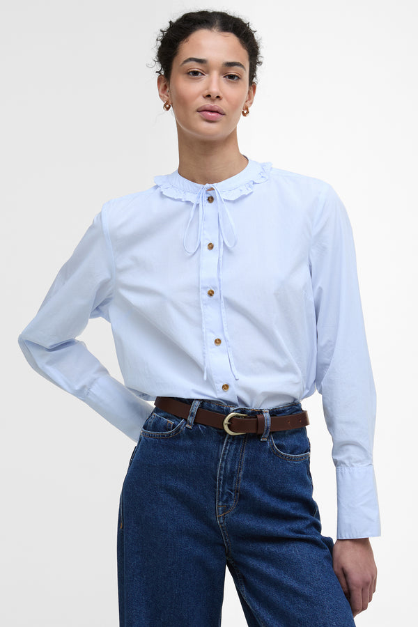 karen walker Cecelia Shirt Ice Blue Stripe