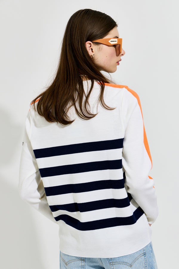 Karen Walker Chausey Navy-Inspired Striped Jumper