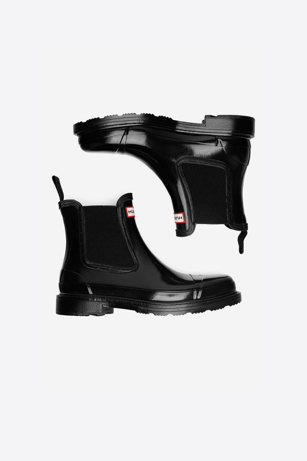 Karen Walker Chelsea Commando Gloss Boot Black