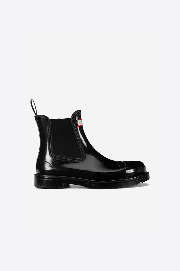 karen walker Chelsea Commando Gloss Boot Black