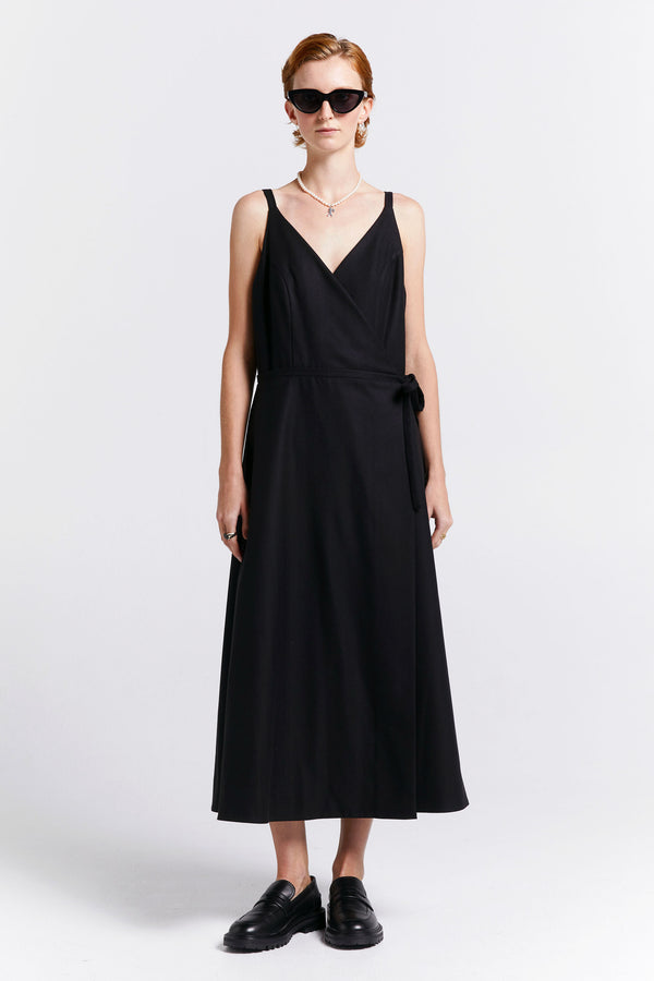 Karen Walker Cherished Wrap Dress Black
