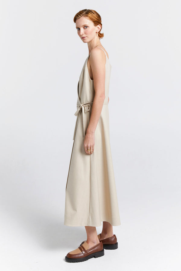 Karen Walker Cherished Wrap Dress Natural