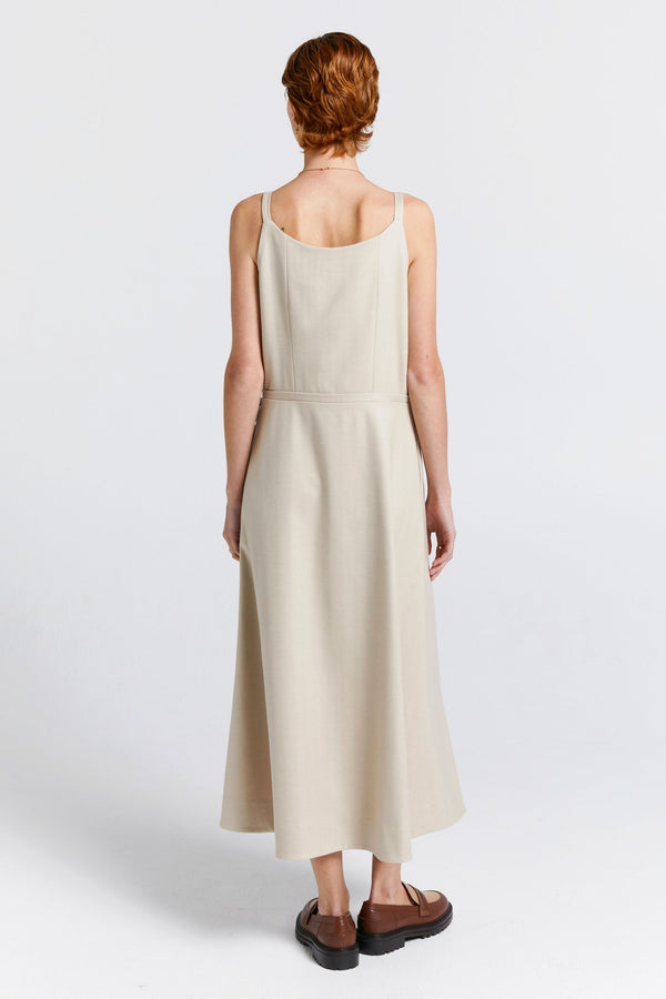 Karen Walker Cherished Wrap Dress Natural