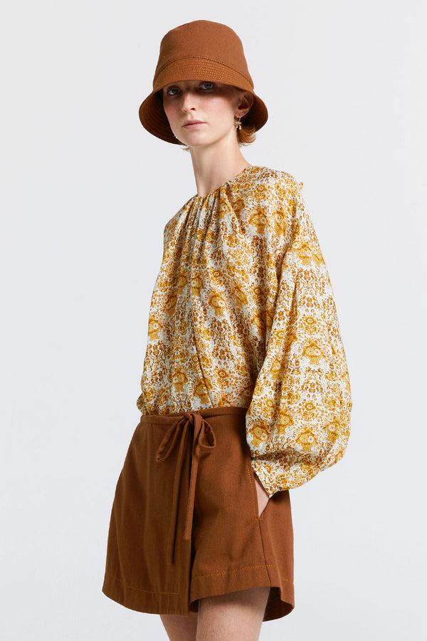 Karen Walker Cherished Wrap Skort Chestnut