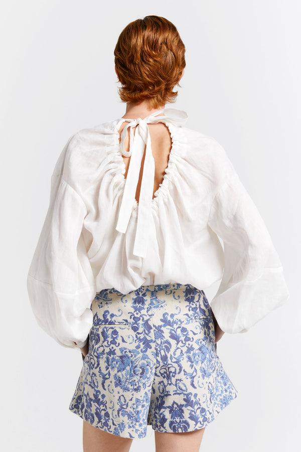 Karen Walker Cherished Wrap Skort Natural/Blue