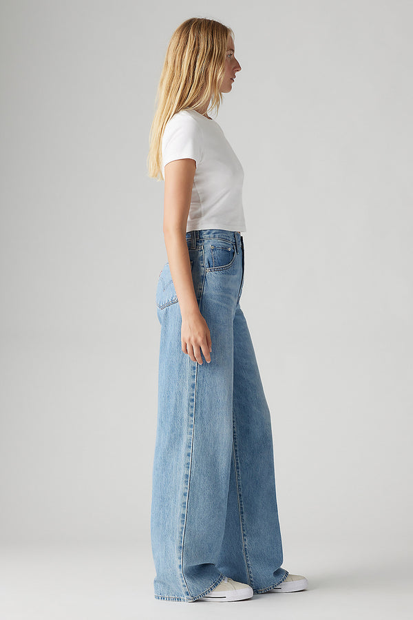Karen Walker Cinch Baggy Jeans Invested Indigo