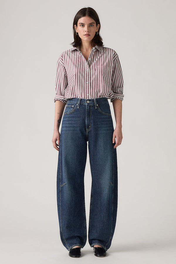 karen walker Cinch Barrel Jeans New Shades Blue