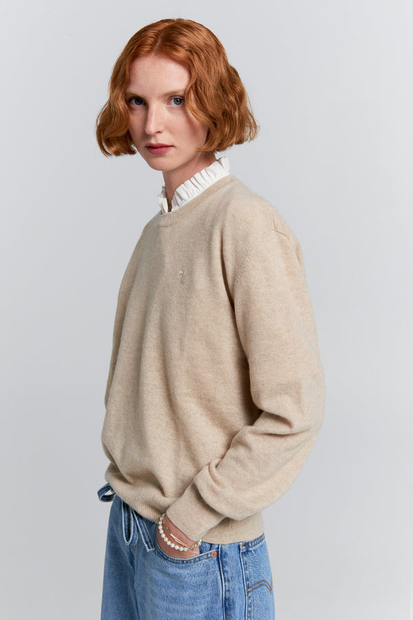 Karen Walker Classic Cashmere Sweater Stone Marle