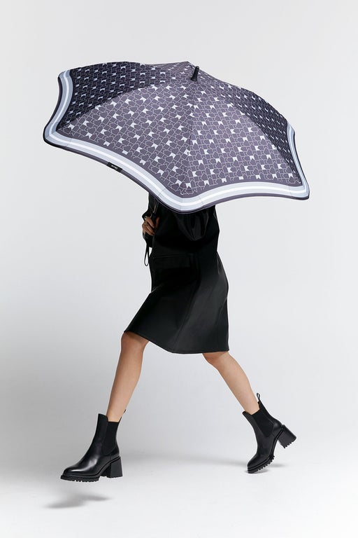 karen walker Classic Monogram Umbrella Black/Grey