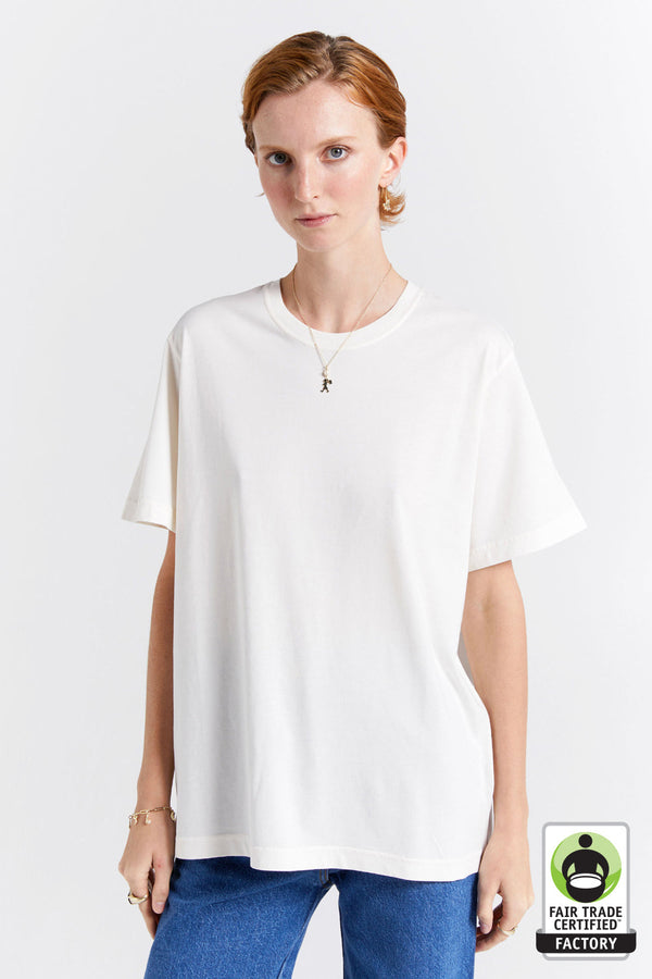 karen walker Classic Organic Cotton T-Shirt Ecru