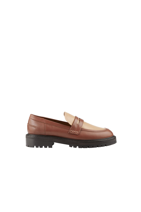 karen walker Cleo Loafer Mahogany/Almond