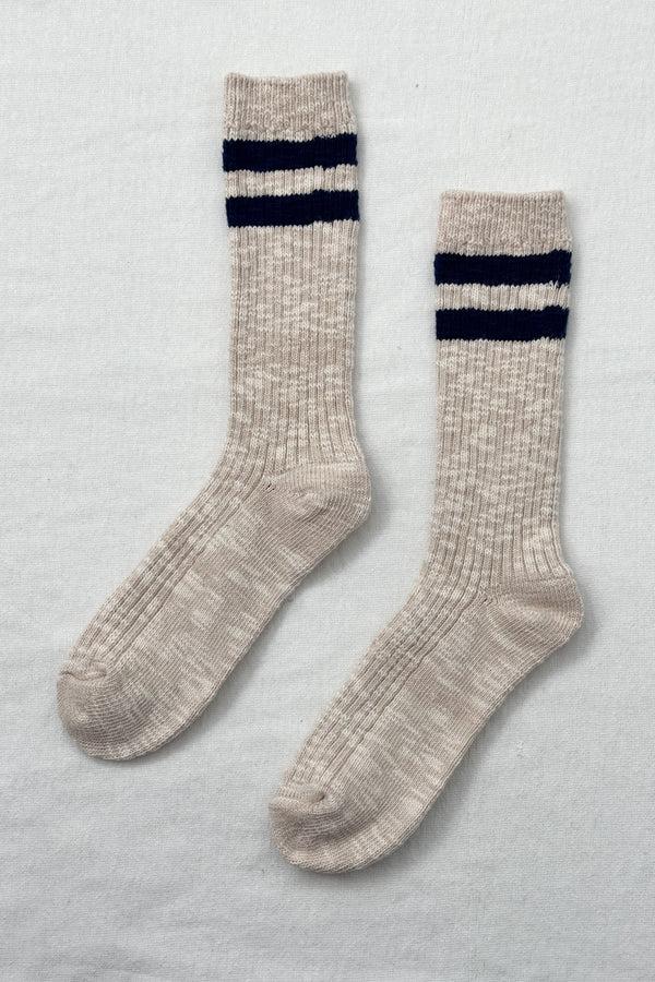 karen walker Cottage Varsity Socks Oatmeal Varsity