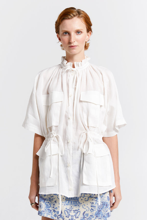 karen walker Credenza Shirt Off-White