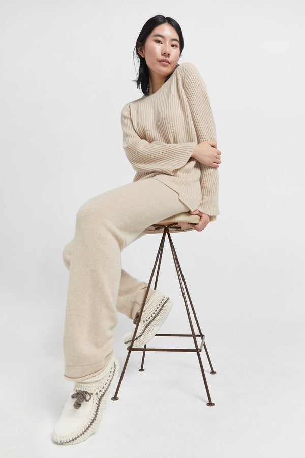 Karen Walker Crochet Slipper Cream