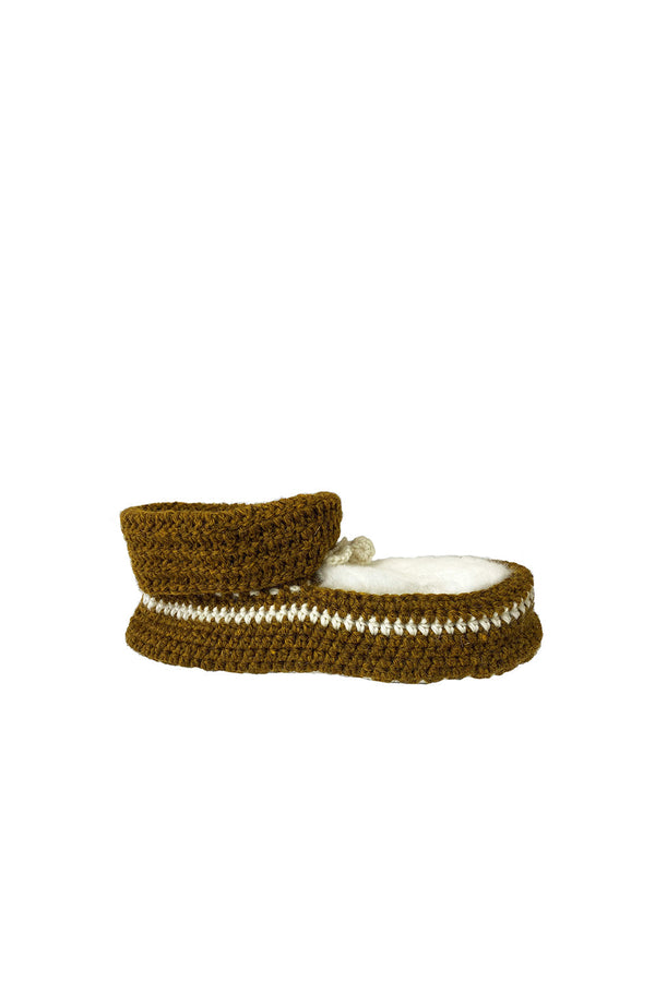 Karen Walker Crochet Slipper Mustard