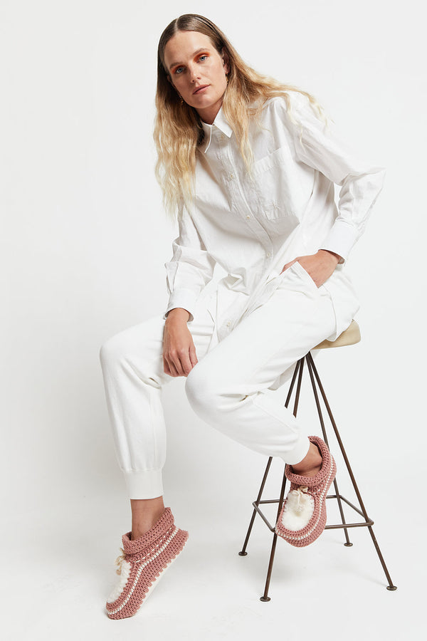 Karen Walker Crochet Slipper Rose Pink