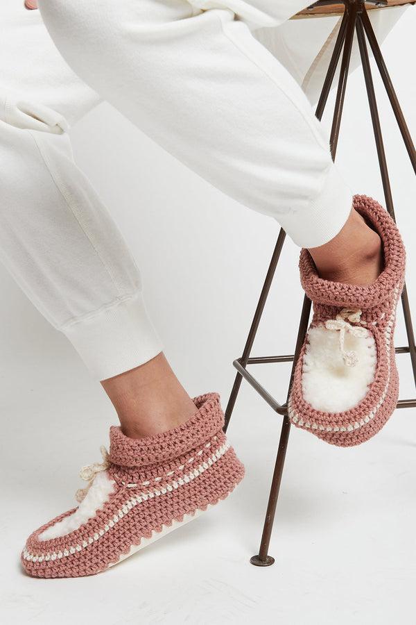 Karen Walker Crochet Slipper Rose Pink