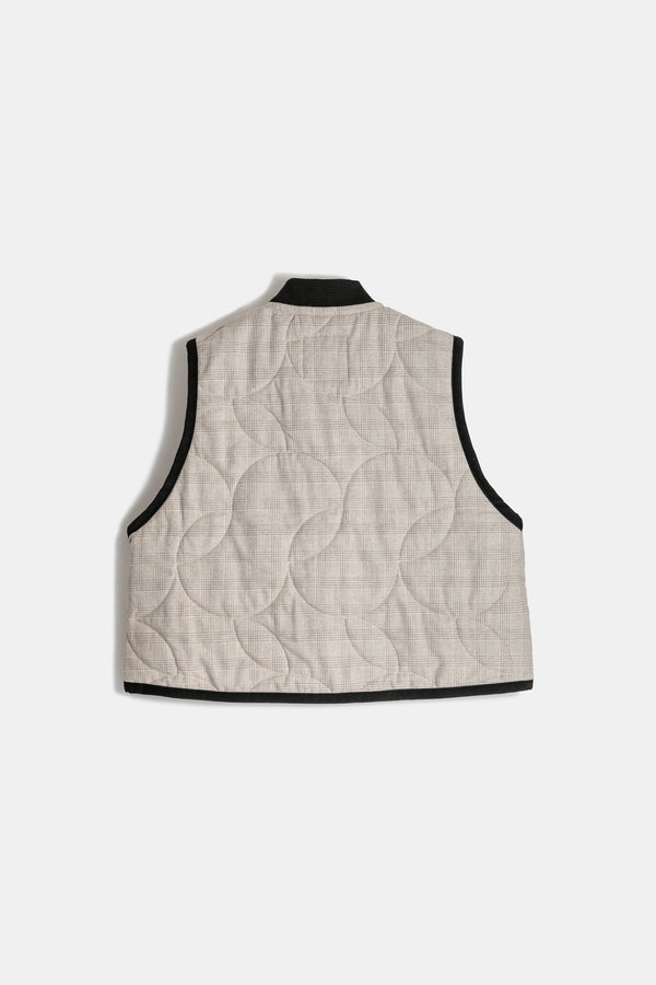 Karen Walker Cropped Bomber Gilet Beige/Natural