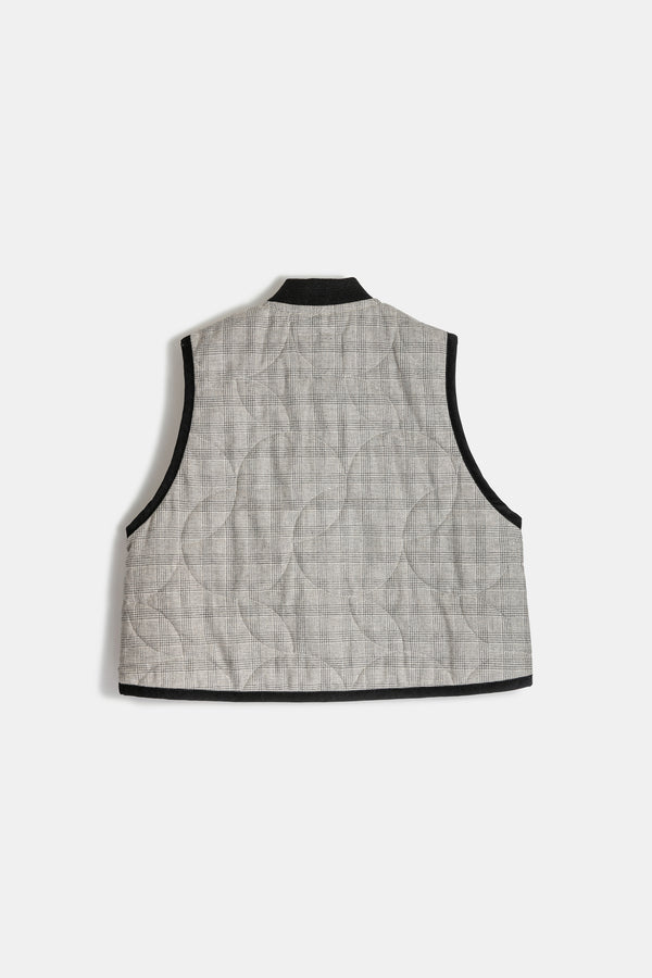 Karen Walker Cropped Bomber Gilet Black/Natural