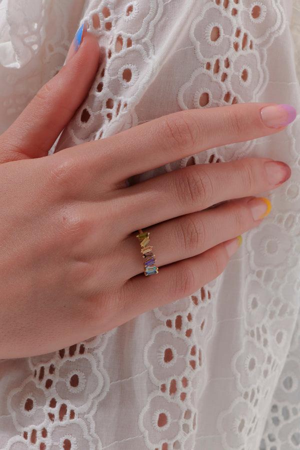 Karen Walker Cubist Ring Gold