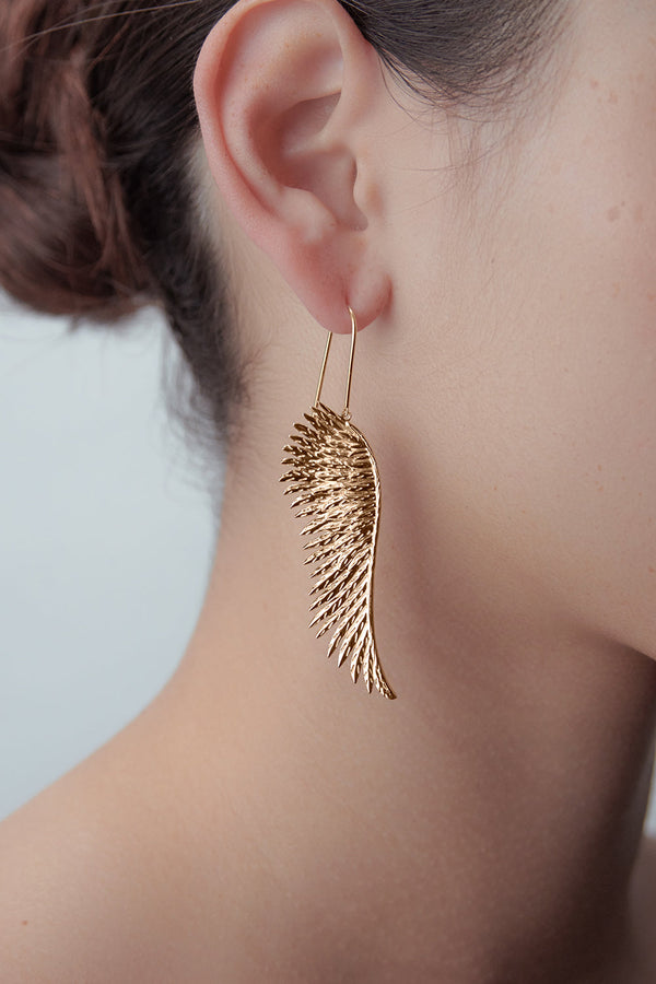 karen walker Cupid's Wings Earrings Gold