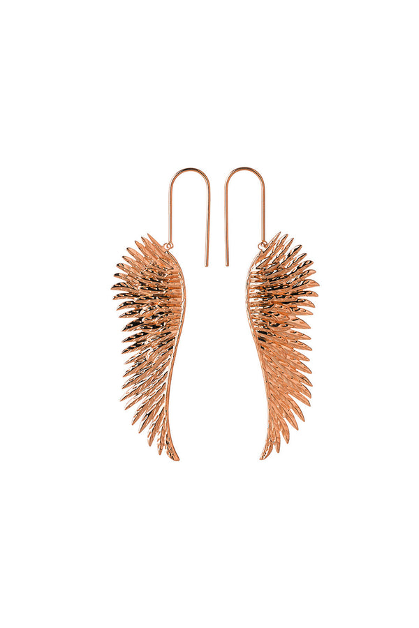 Karen Walker Cupid's Wings Earrings Rose Gold
