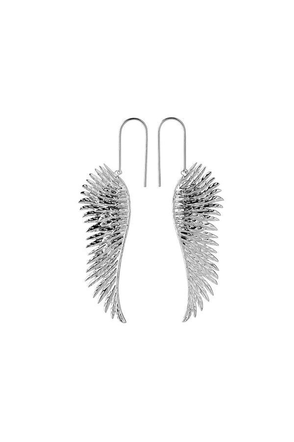 Karen Walker Cupid's Wings Earrings Silver