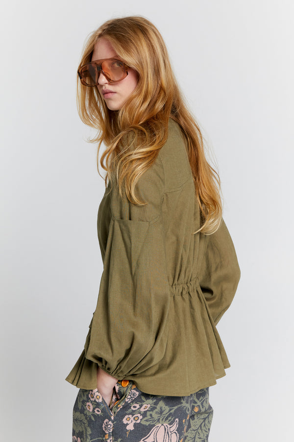 Karen Walker Discovery Shirt Herb Green