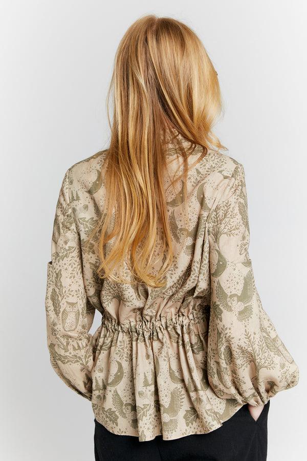 Karen Walker Discovery Shirt Natural/Herb Green