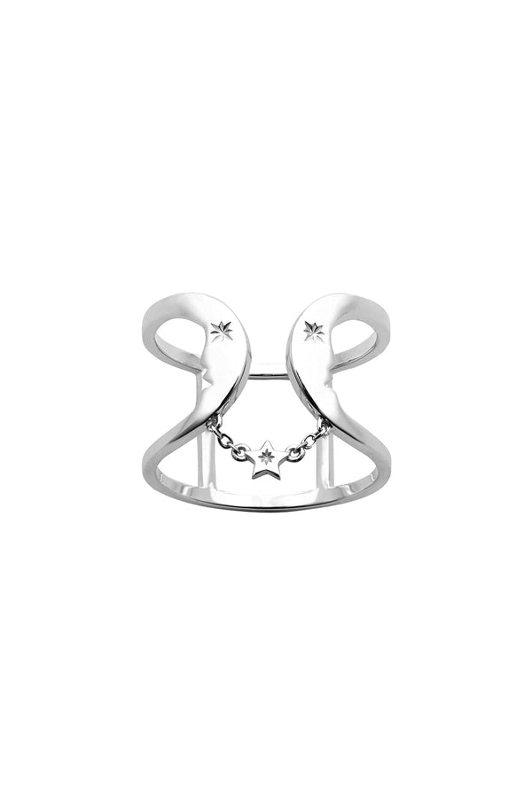 karen walker Double Crescent Ring Silver