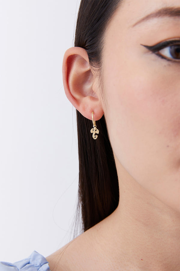 Karen Walker Dragon Earrings Gold