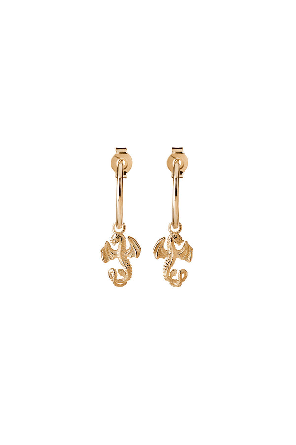 Karen Walker Dragon Earrings Gold
