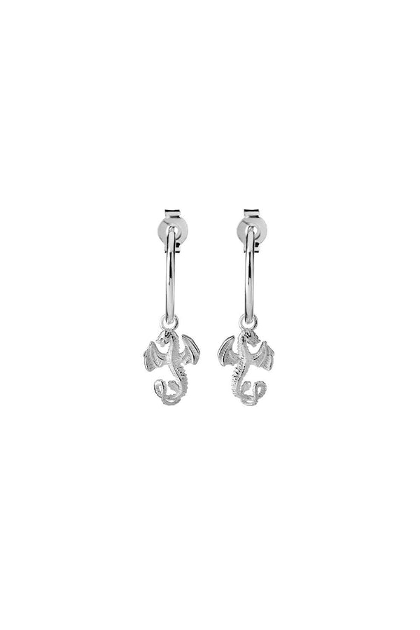 Karen Walker Dragon Earrings Silver