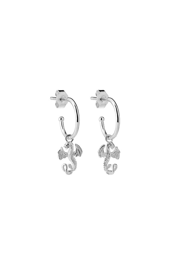karen walker Dragon Earrings Silver