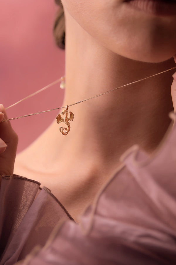 Karen Walker Dragon Necklace Gold