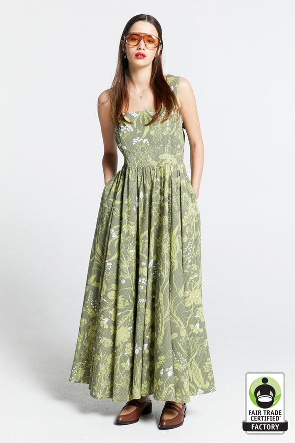Karen Walker Eden Dress Green