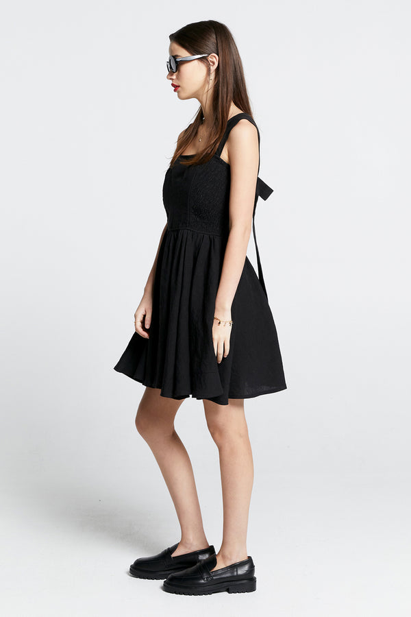 Karen Walker Eden Mini Dress Black
