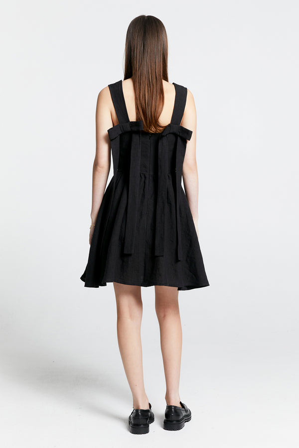 Karen Walker Eden Mini Dress Black