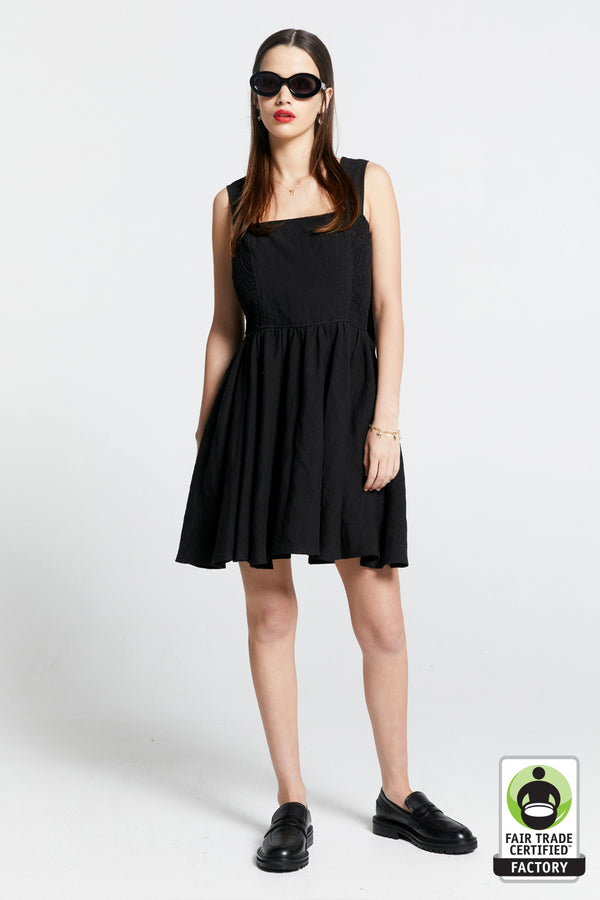 karen walker Eden Mini Dress Black