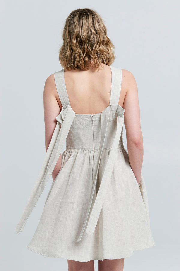 Karen Walker Eden Mini Dress Natural